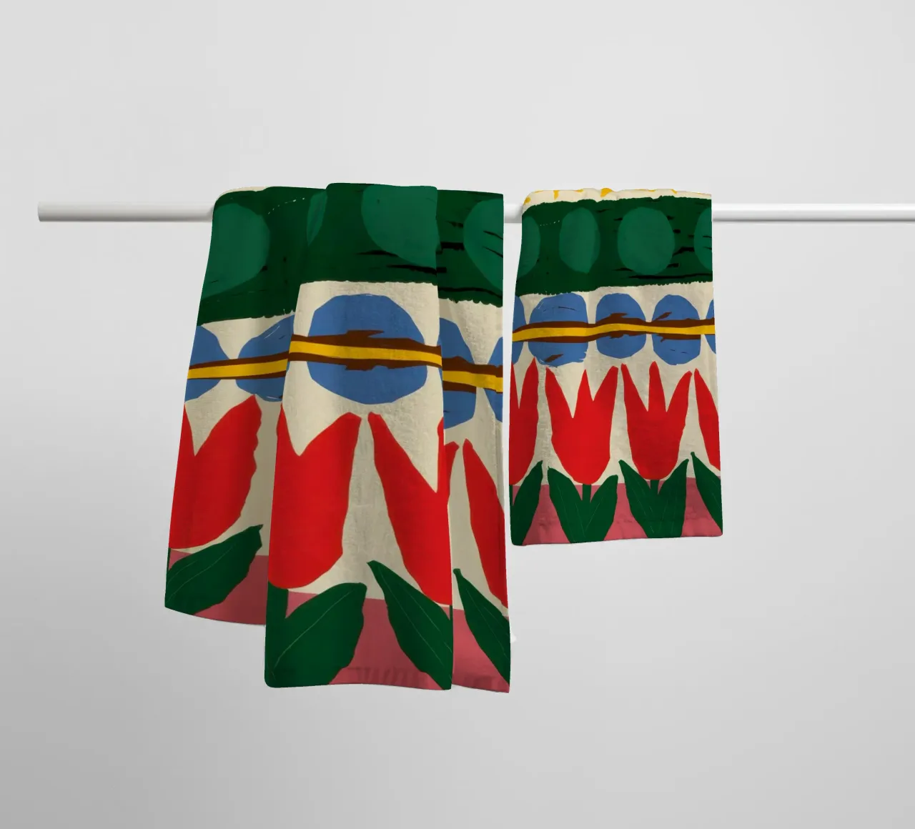 Folklore Tulip Pattern towel by Bring Haven