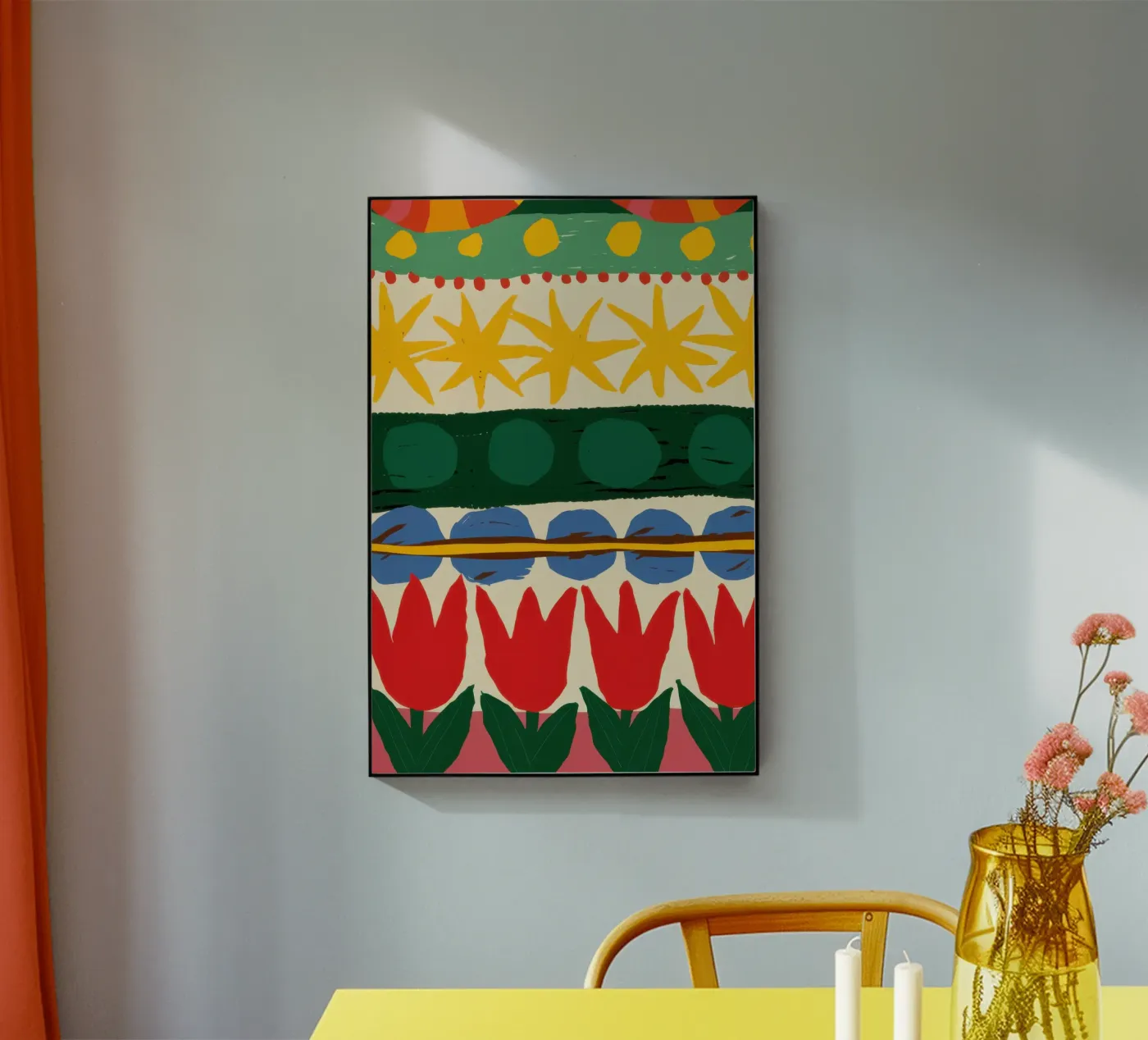 Folklore Tulip Pattern plexiglas de Bring Haven