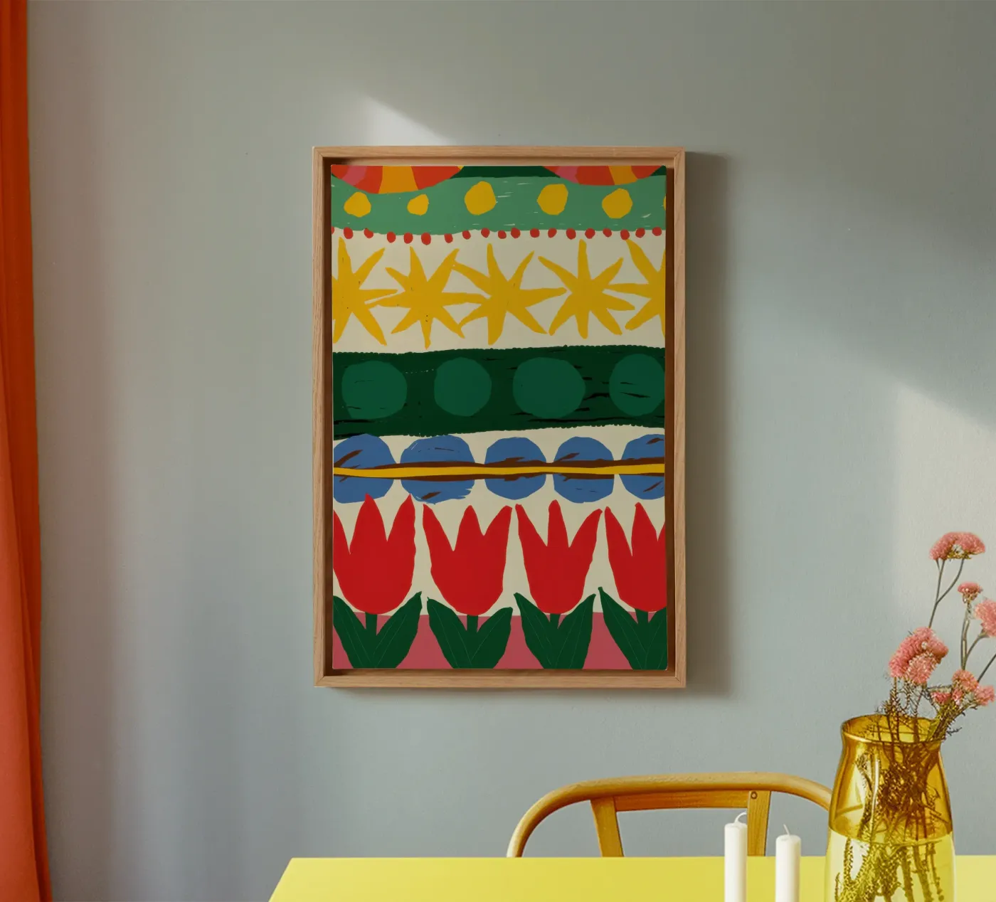 Folklore Tulip Pattern tela da Bring Haven