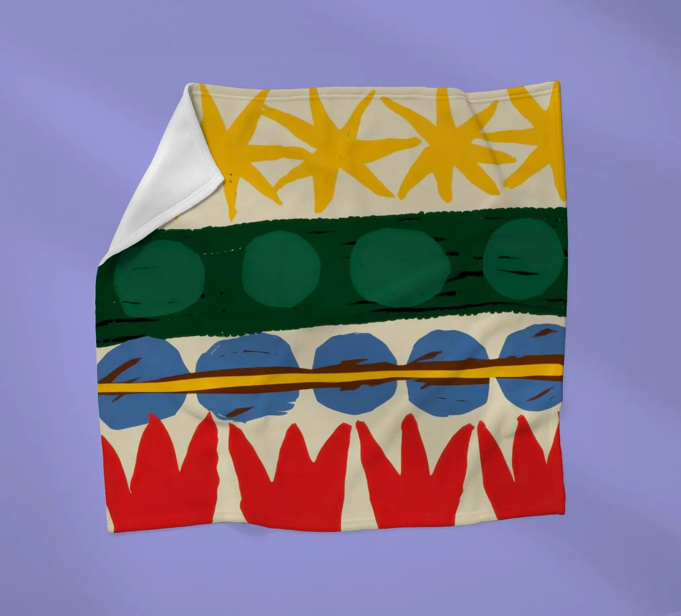 Folklore Tulip Pattern Fleecedecke von Bring Haven