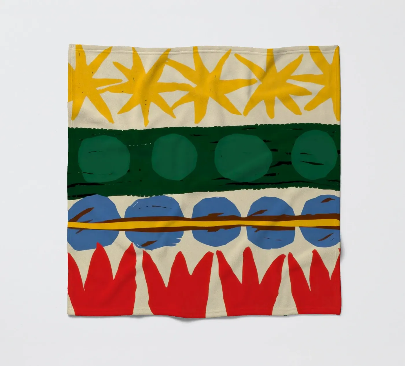 Folklore Tulip Pattern Fleecedecke von Bring Haven