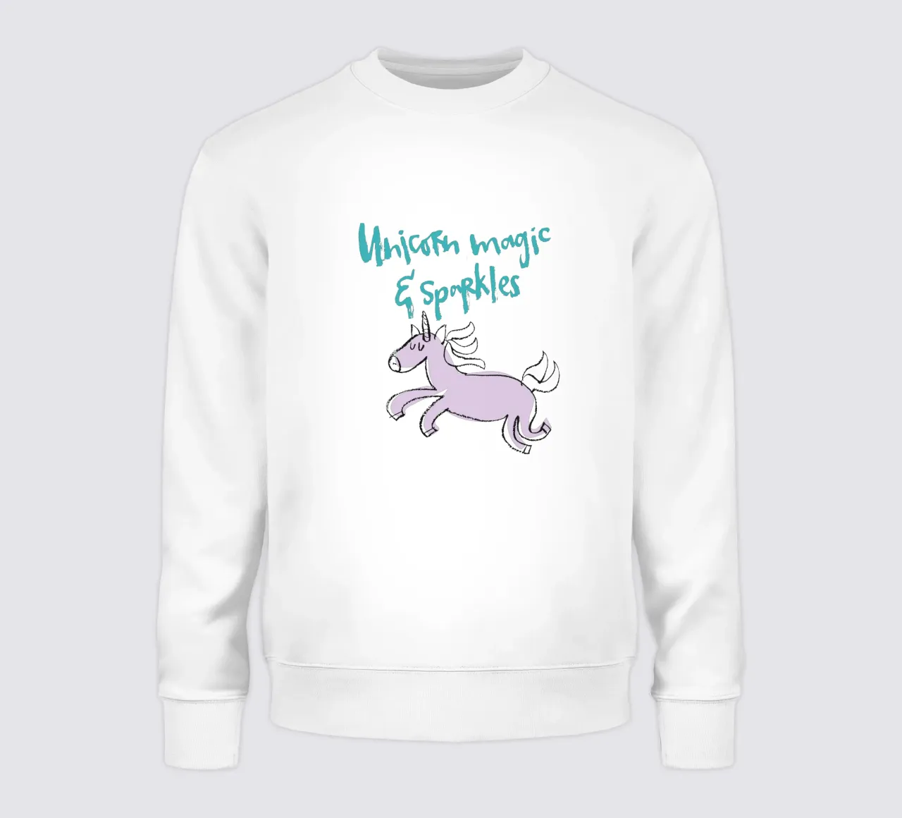 Unicorn magic & sparkles - bunt felpa da Brushmeetspaper