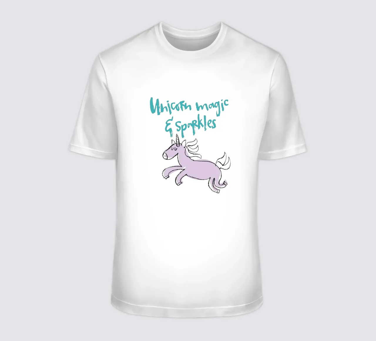 Unicorn magic & sparkles - bunt t-shirt da Brushmeetspaper