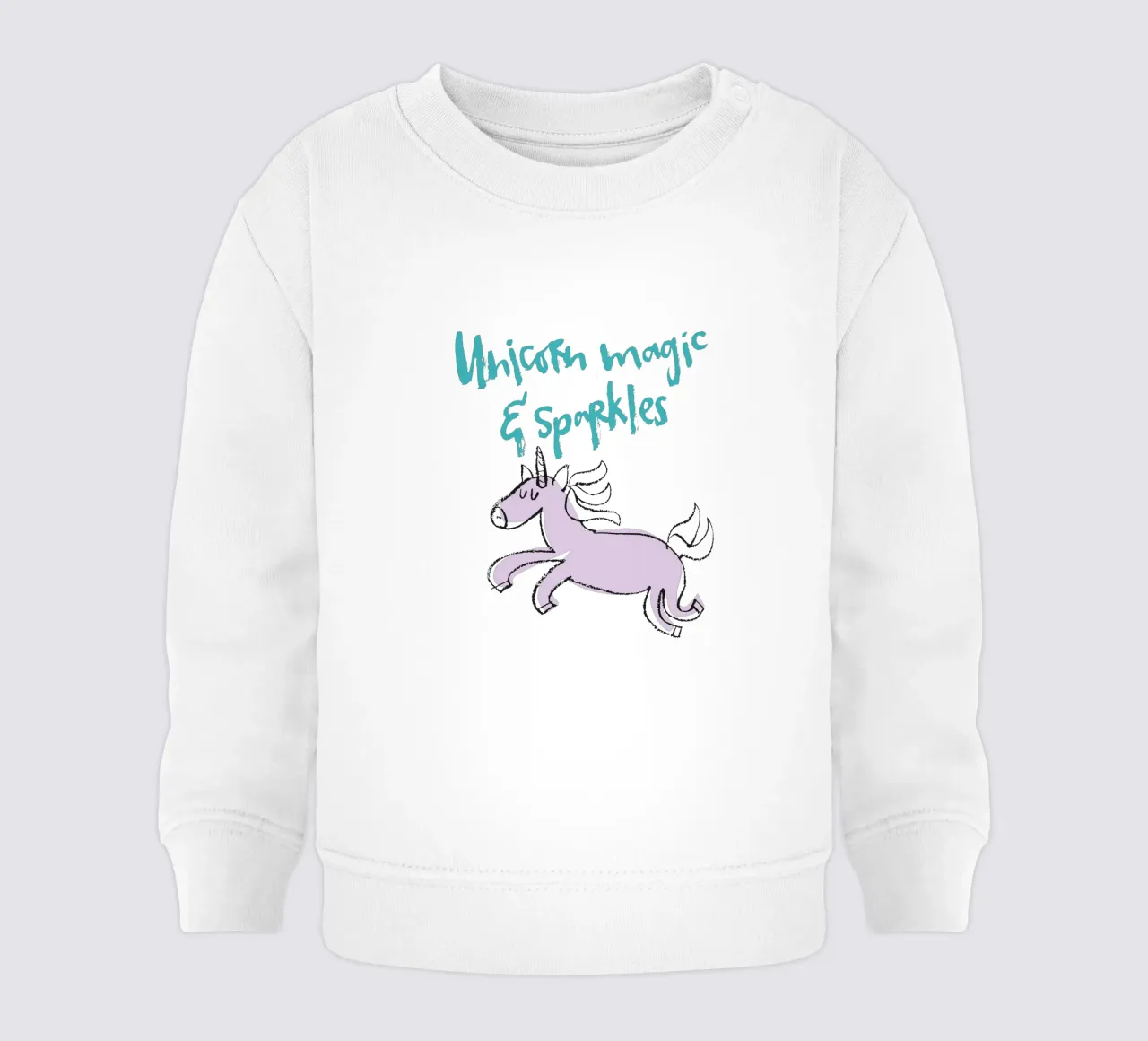 Unicorn magic & sparkles - bunt felpa neonato da Brushmeetspaper
