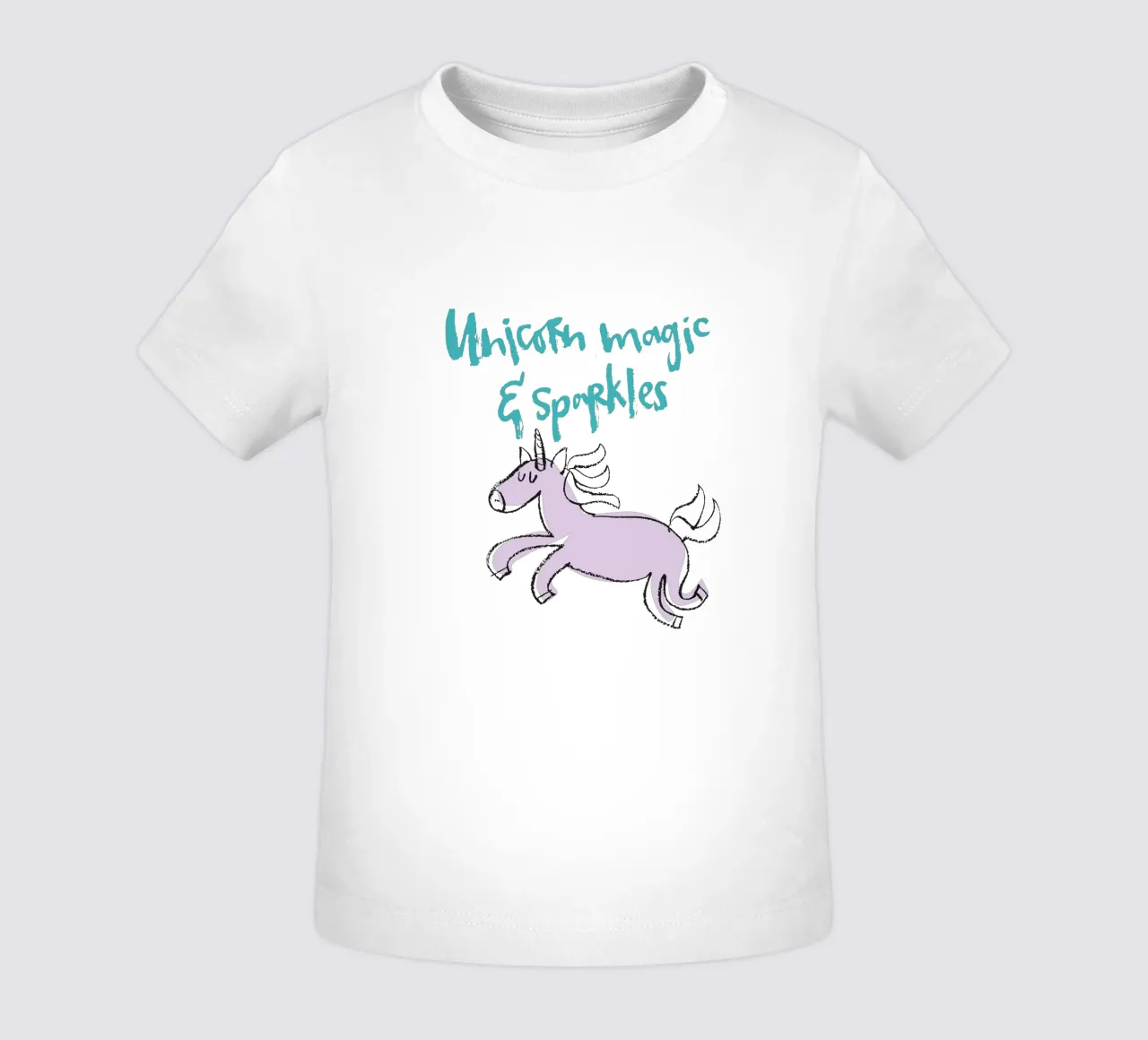 Unicorn magic & sparkles - bunt maglietta neonato da Brushmeetspaper