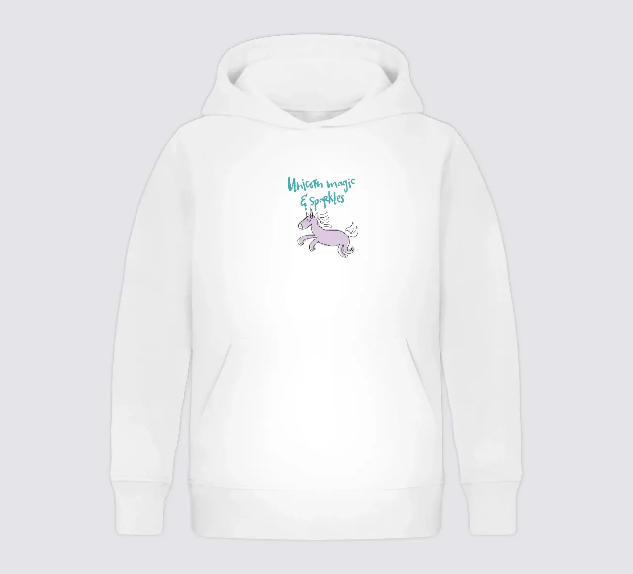 Unicorn magic & sparkles - bunt felpa bambino con cappuccio da Brushmeetspaper