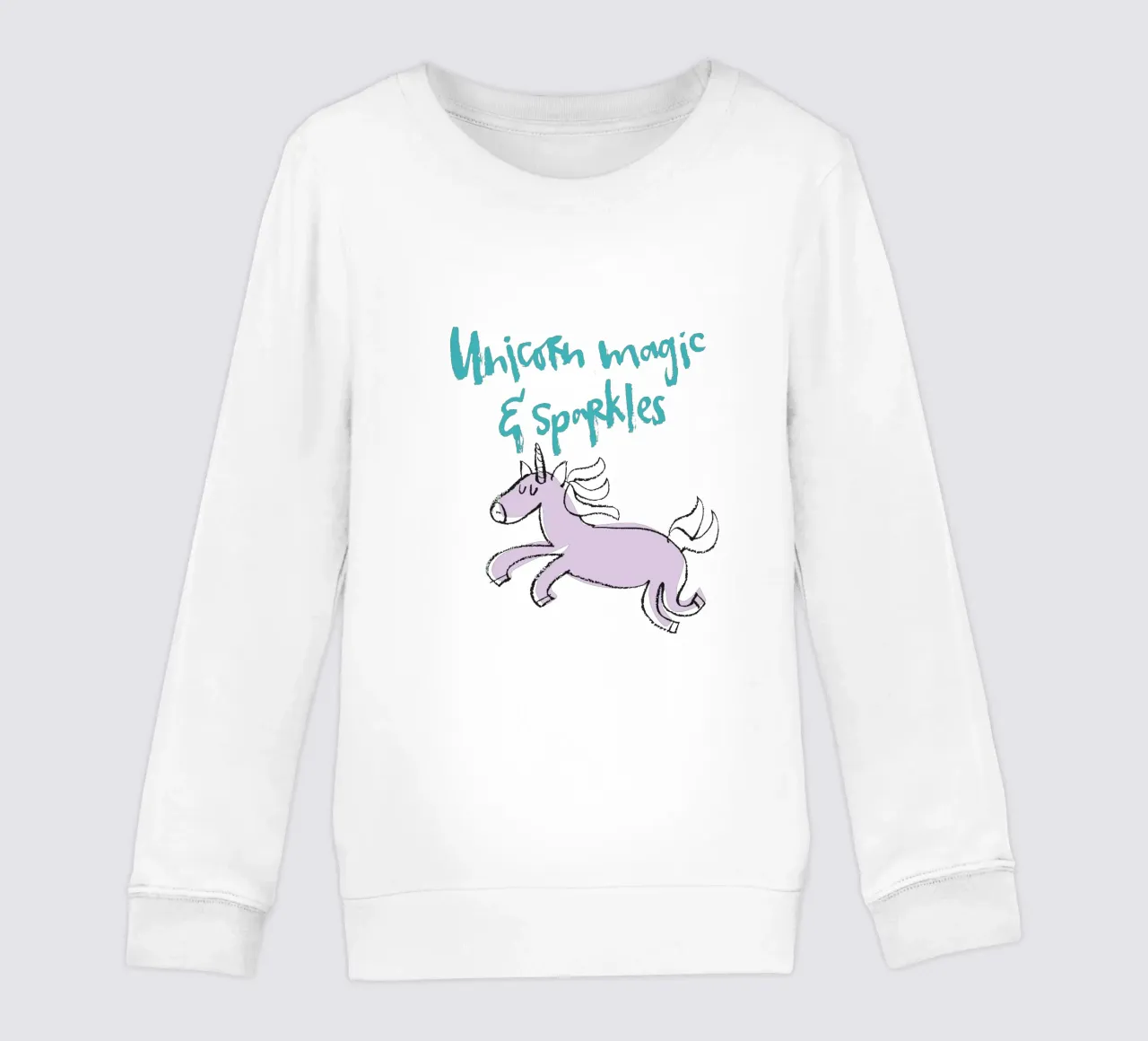 Unicorn magic & sparkles - bunt felpa bambino da Brushmeetspaper