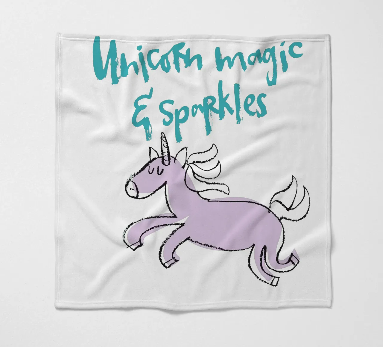 Unicorn magic & sparkles - bunt coperta in pile da Brushmeetspaper