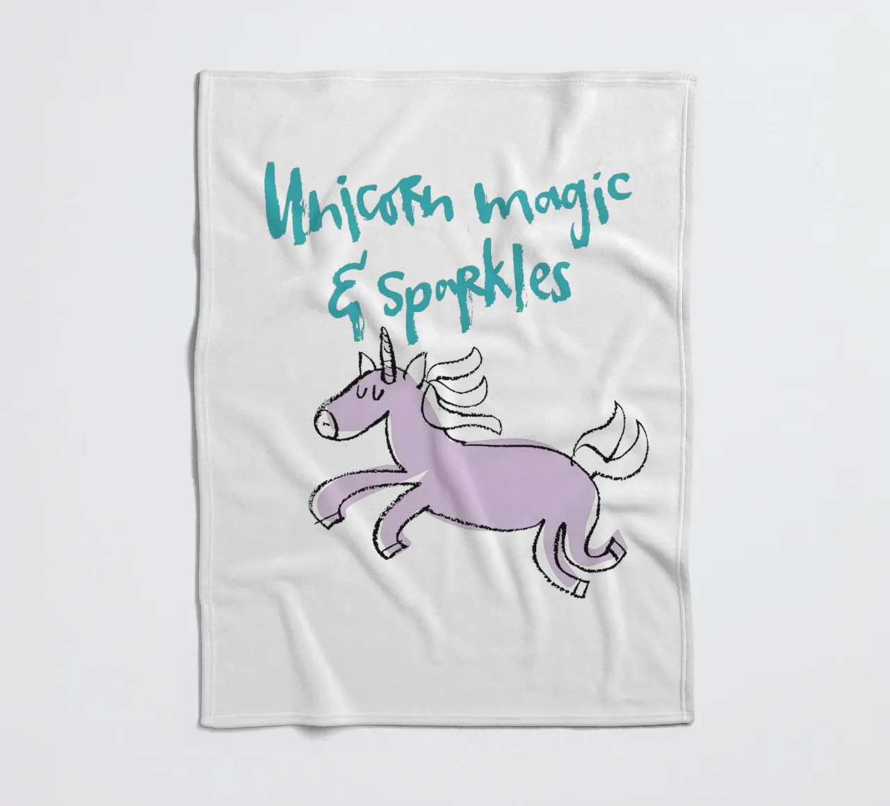 Unicorn magic & sparkles - bunt coperta in pile da Brushmeetspaper