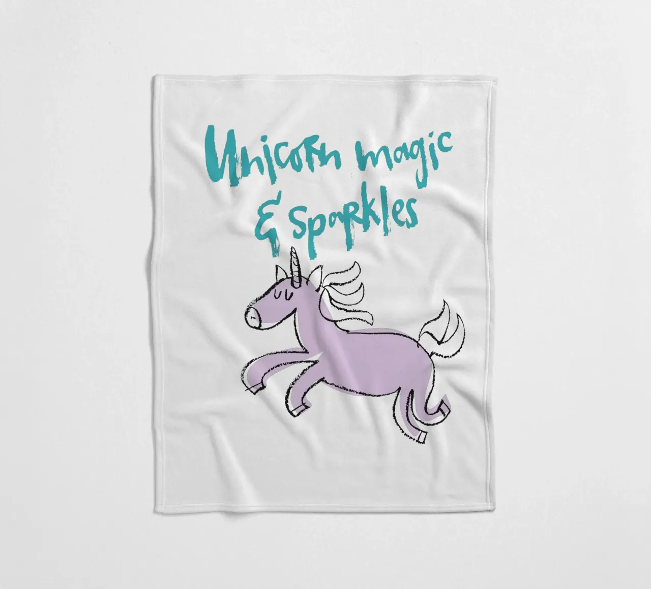 Unicorn magic & sparkles - bunt coperta in pile da Brushmeetspaper