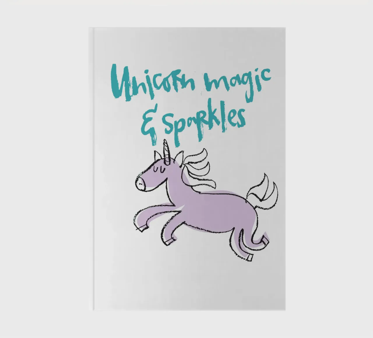 Unicorn magic & sparkles - bunt notebook by Brushmeetspaper