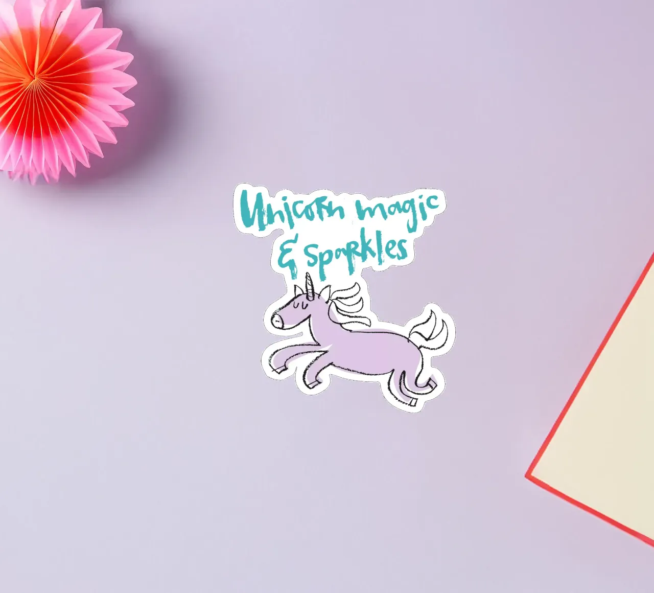 Unicorn magic & sparkles - bunt adesivo da Brushmeetspaper