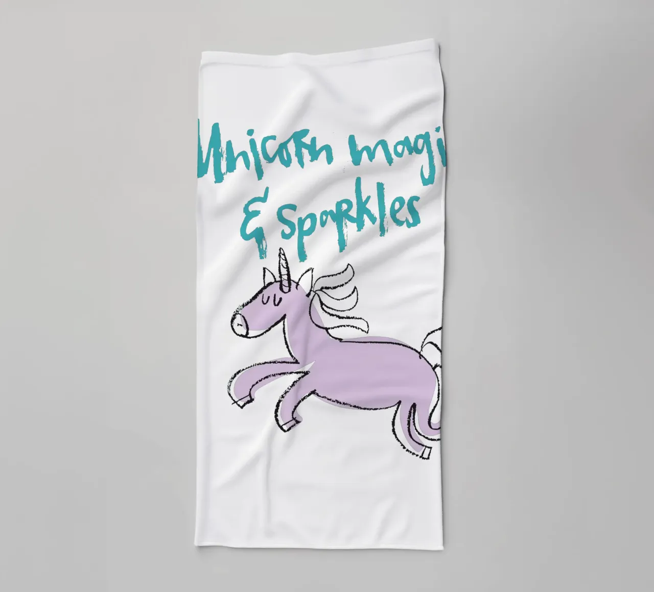 Unicorn magic & sparkles - bunt asciugamano da bagno da Brushmeetspaper