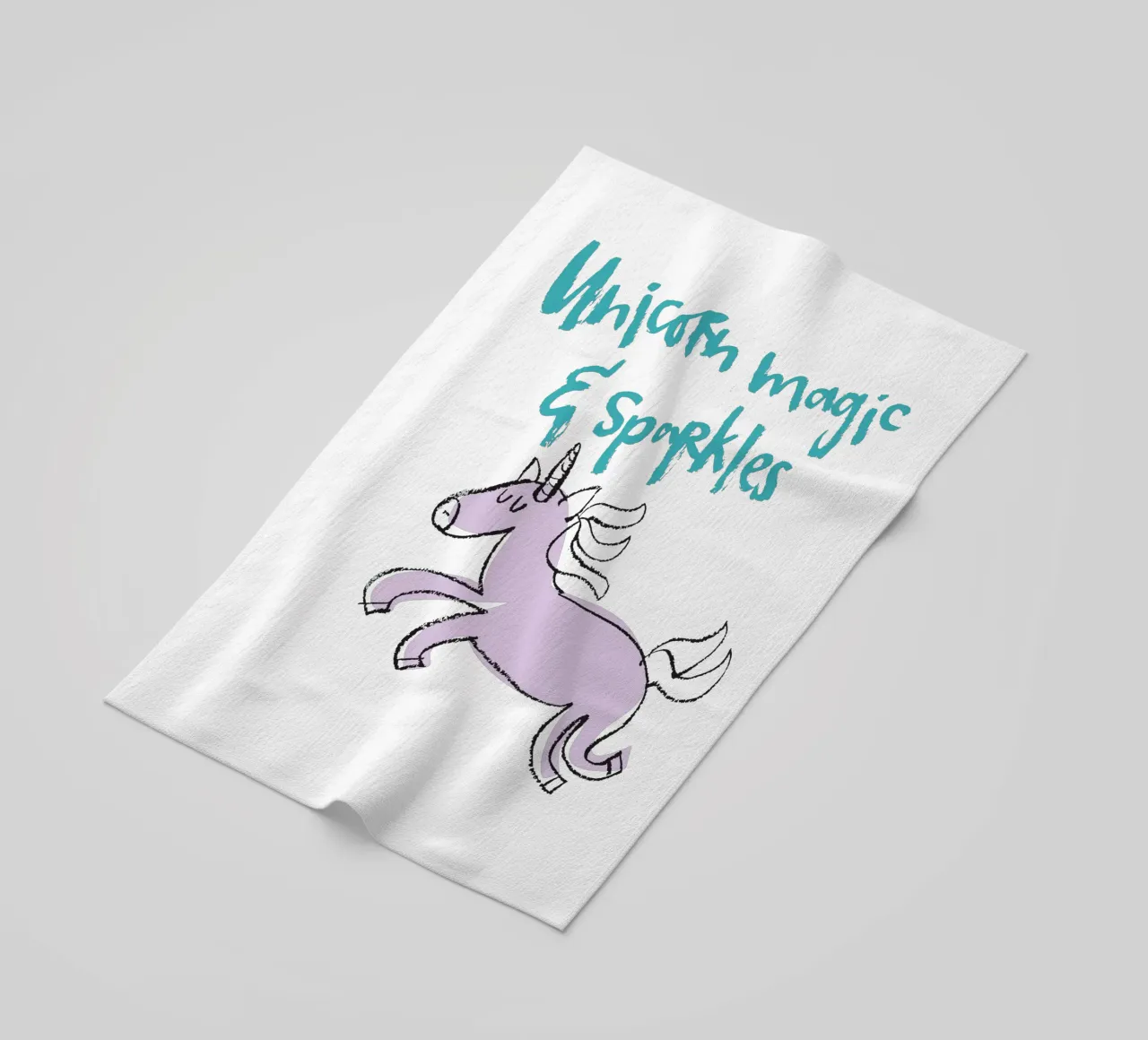 Unicorn magic & sparkles - bunt telo mare da Brushmeetspaper
