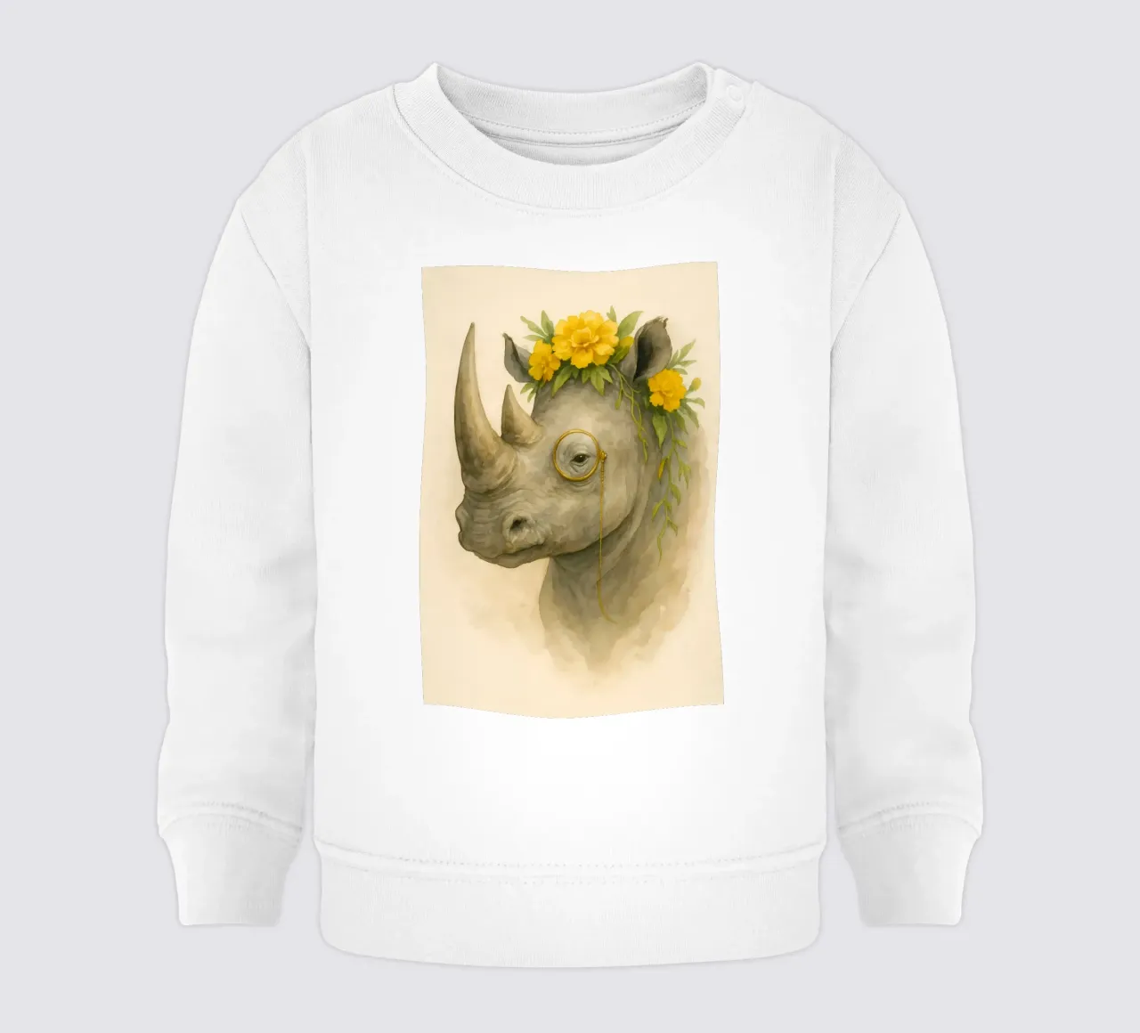 Il Rinoceronte dal corno regale felpa neonato da Graceful Desine