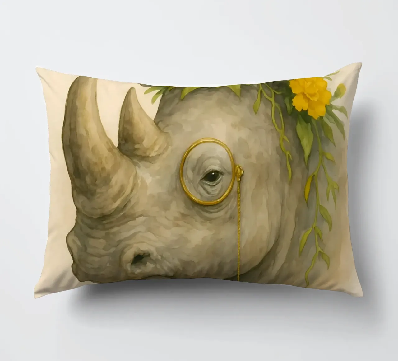 Il Rinoceronte dal corno regale cuscino da Graceful Desine