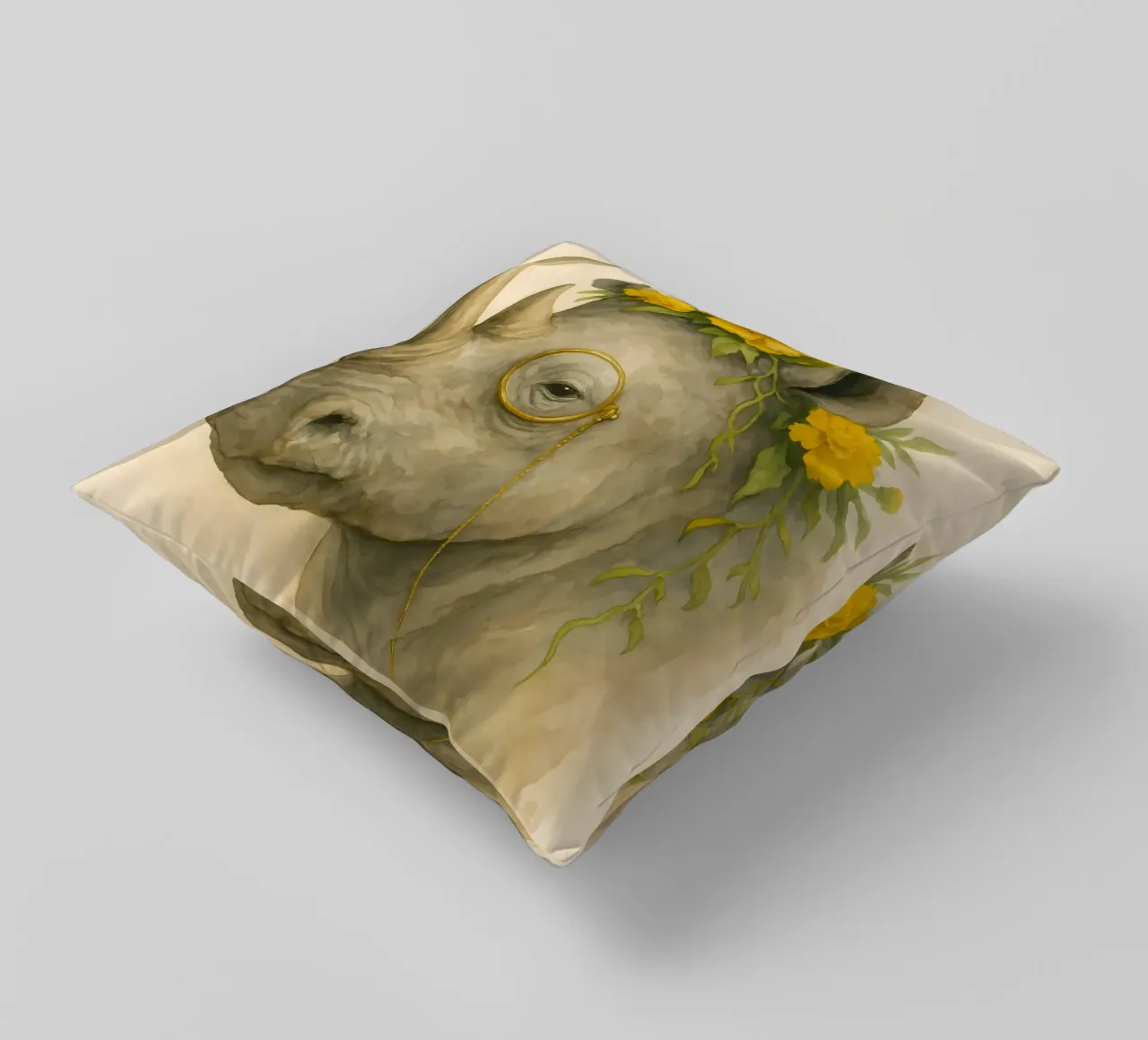 Il Rinoceronte dal corno regale cuscino da Graceful Desine