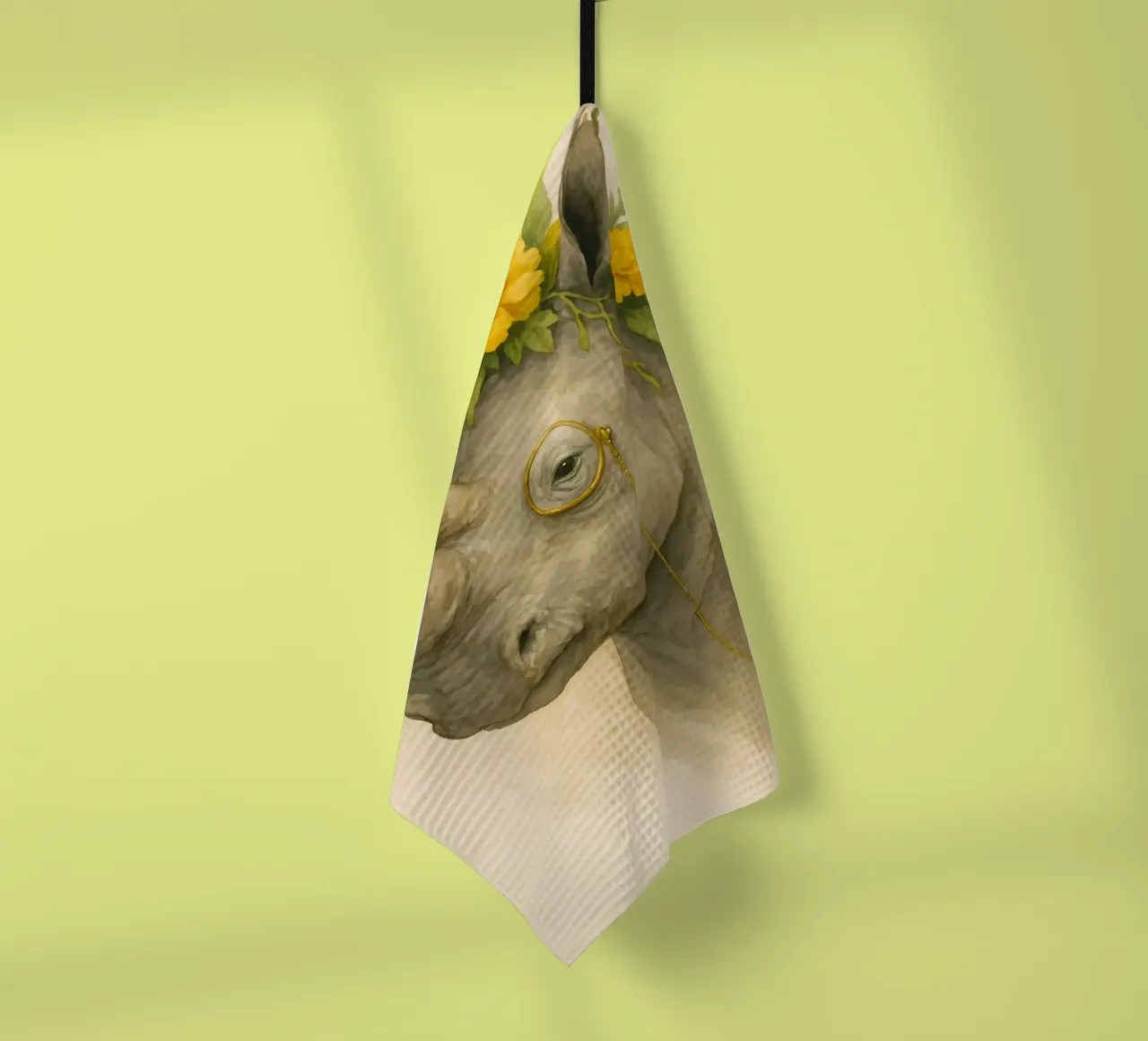 Il Rinoceronte dal corno regale canovaccio da cucina da Graceful Desine