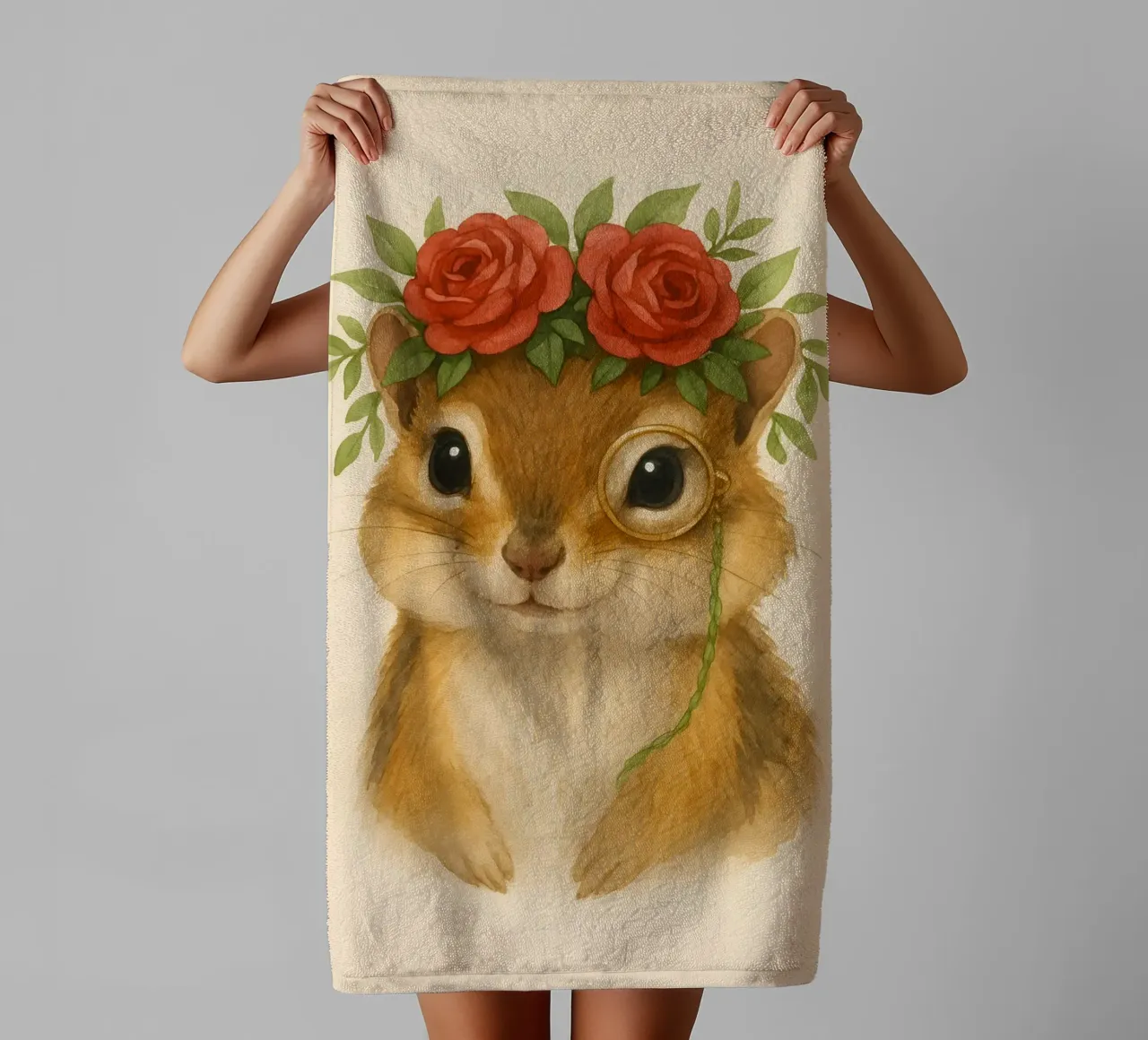 Lo studioso gentile Chipmunk asciugamano da bagno da Graceful Desine