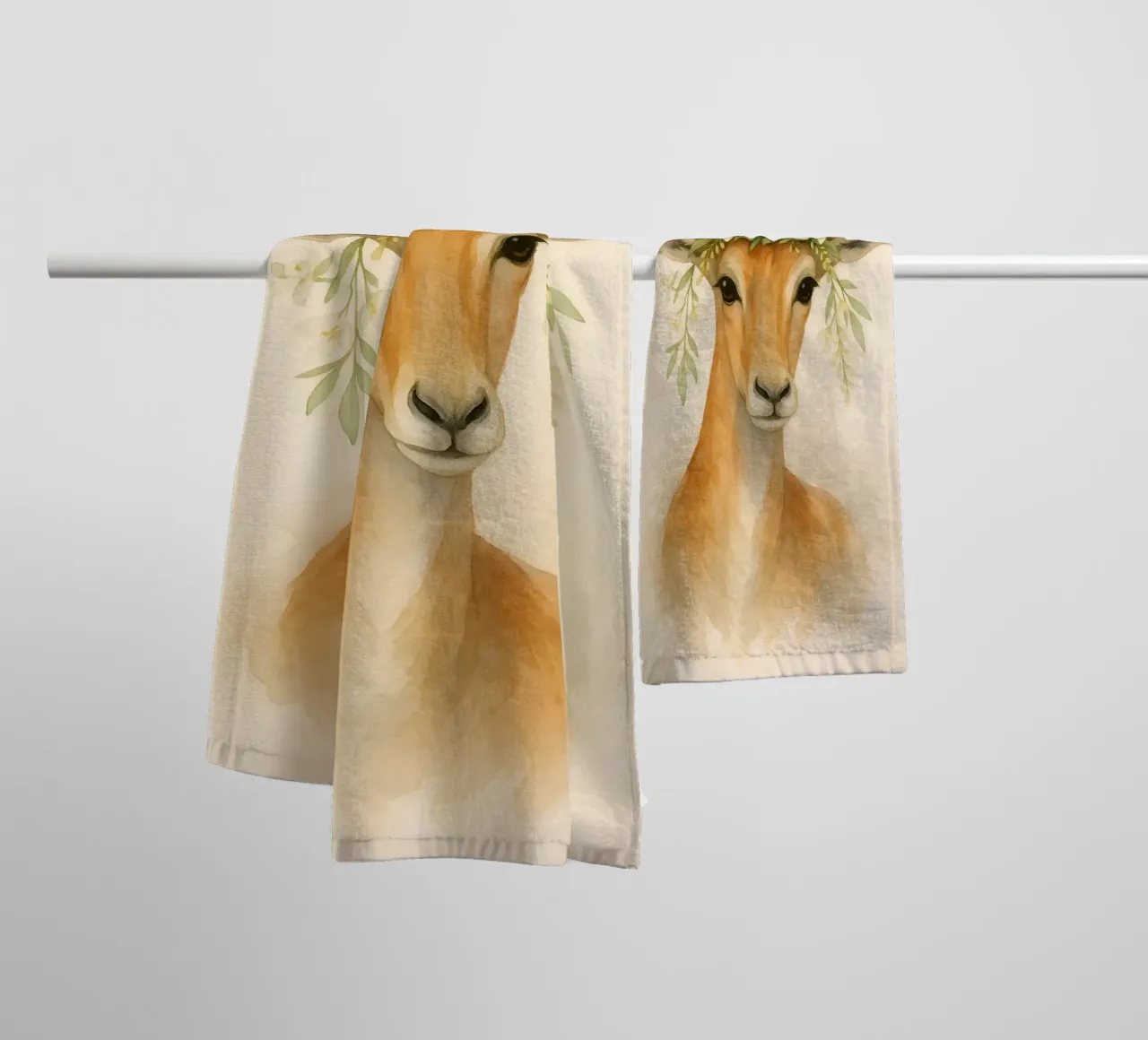 L'antilope floreale Grace asciugamano da bagno da Graceful Desine