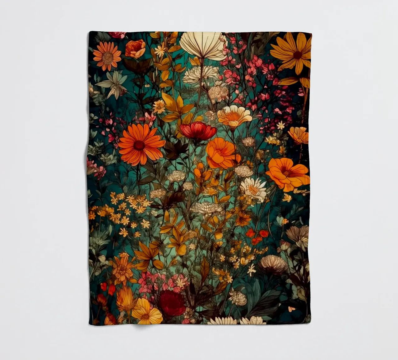 Meadow fleece blanket by Justyna Jaszke JBJart