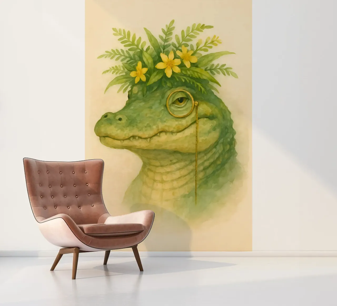 The Botanical Baron Crocodile photo wallpaper by Graceful Desine
