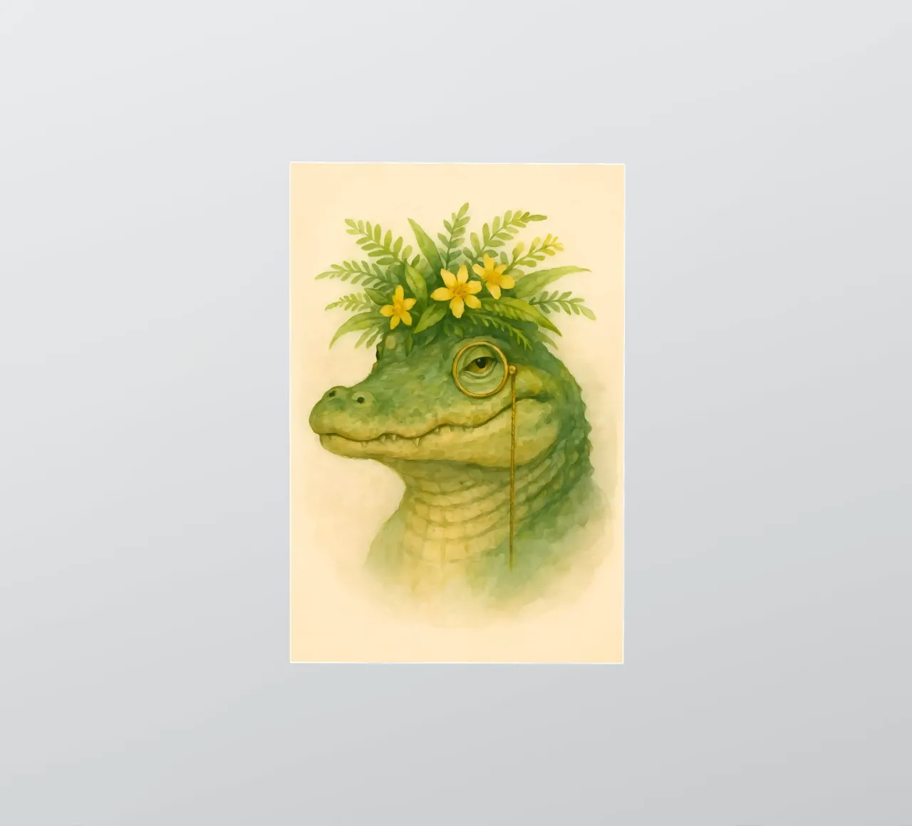 El Cocodrilo Barón Botánico pegatina de Graceful Desine