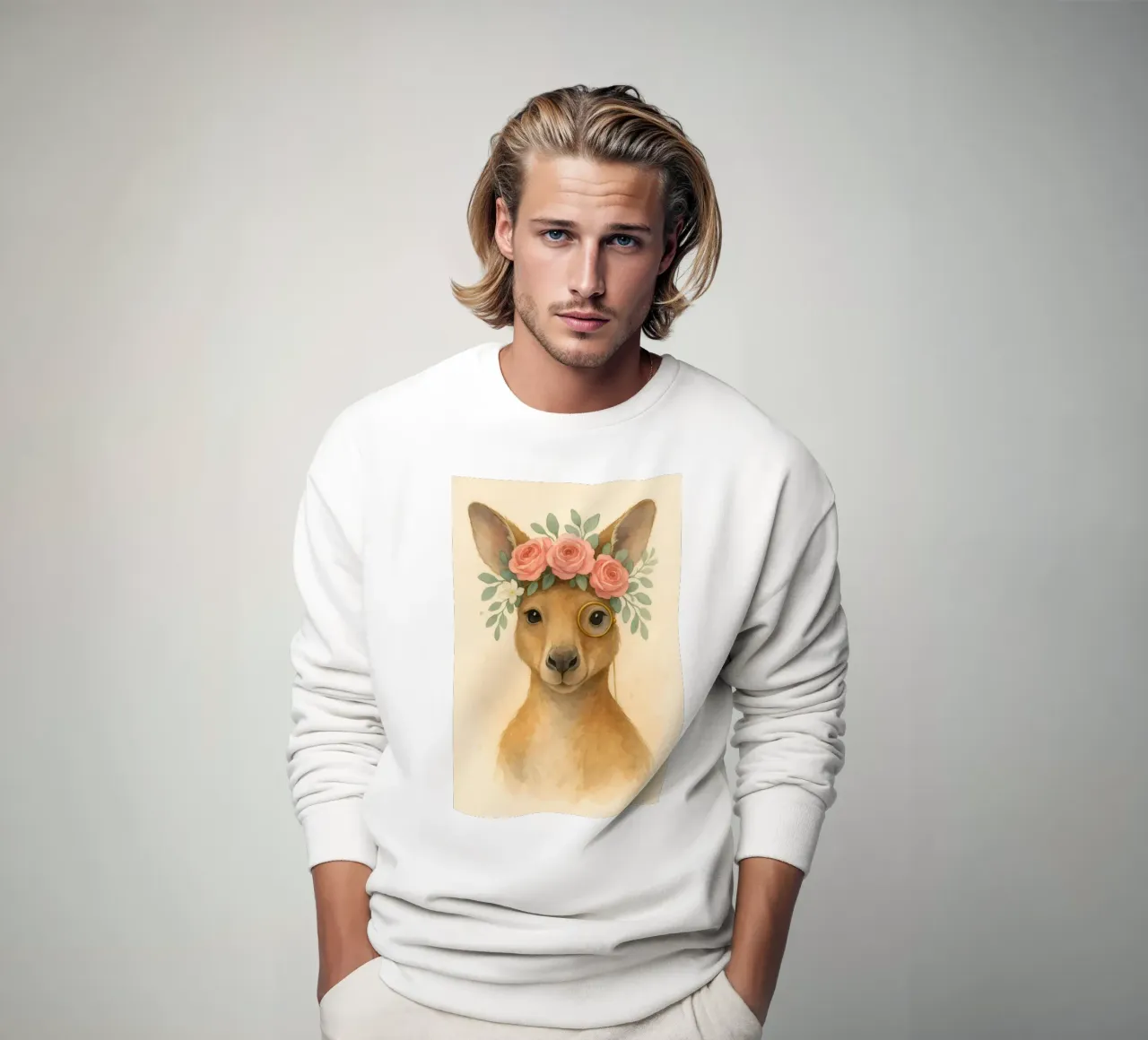 Das Gentleman-Känguru Sweatshirt von Graceful Desine