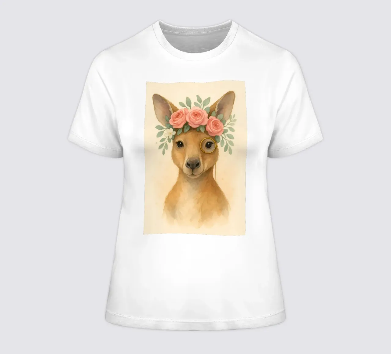 De herenkangoeroe dames t-shirt getailleerd van Graceful Desine