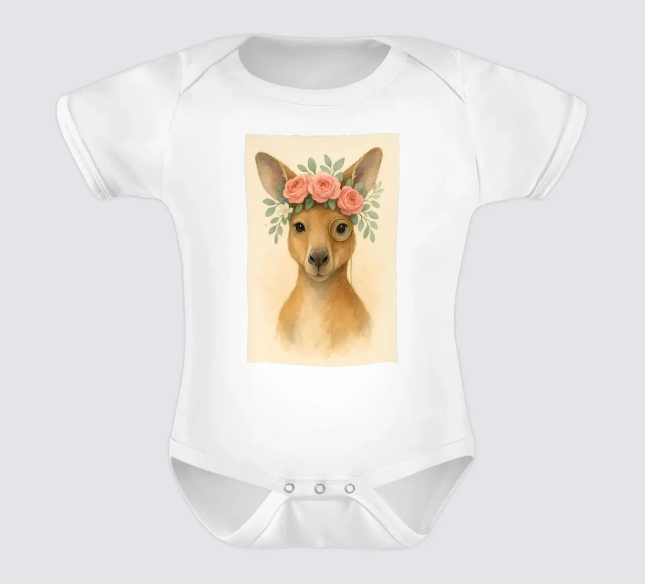 Das Gentleman-Känguru Kurzarm Babybody von Graceful Desine