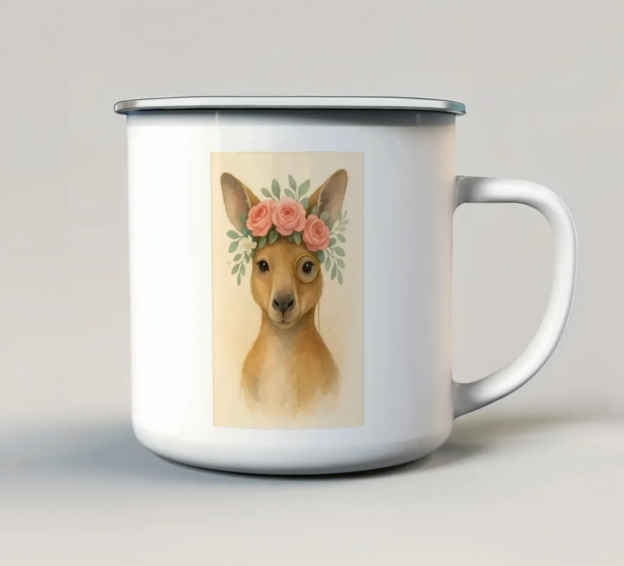 Das Gentleman-Känguru Emaille Tasse von Graceful Desine