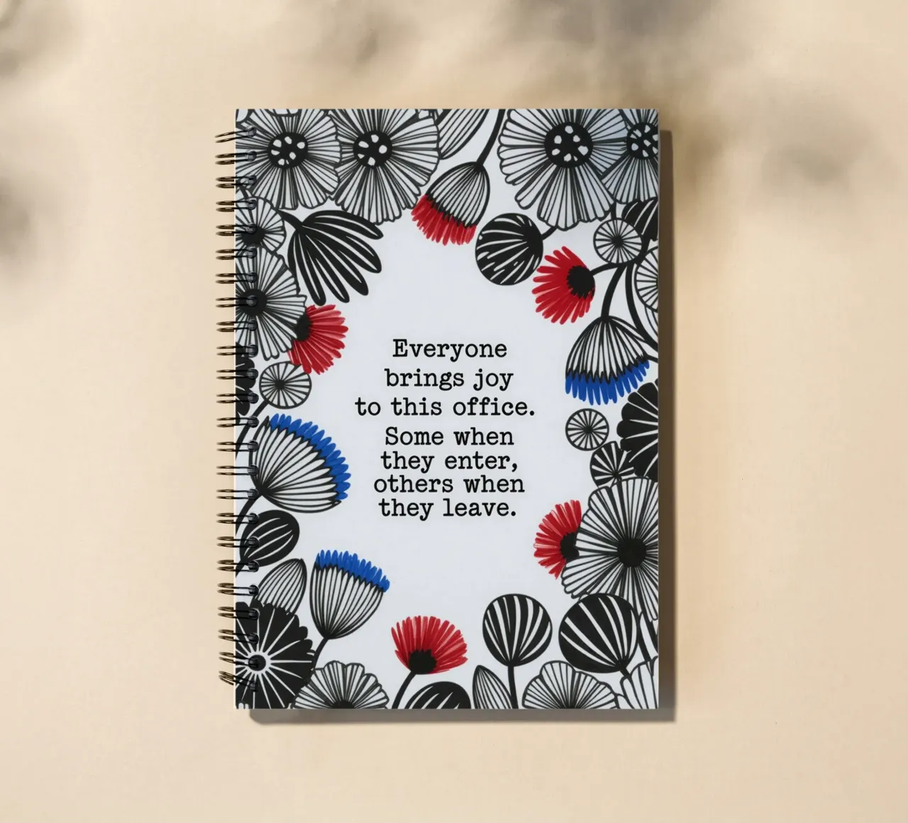 EVERYONE BRINGS JOY spiral notebook by 20 Farben