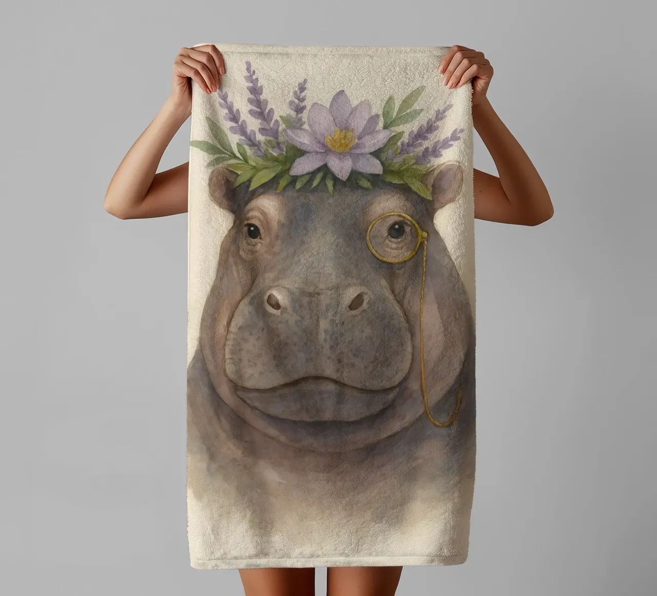 L'ippopotamo Aristo asciugamano da bagno da Graceful Desine