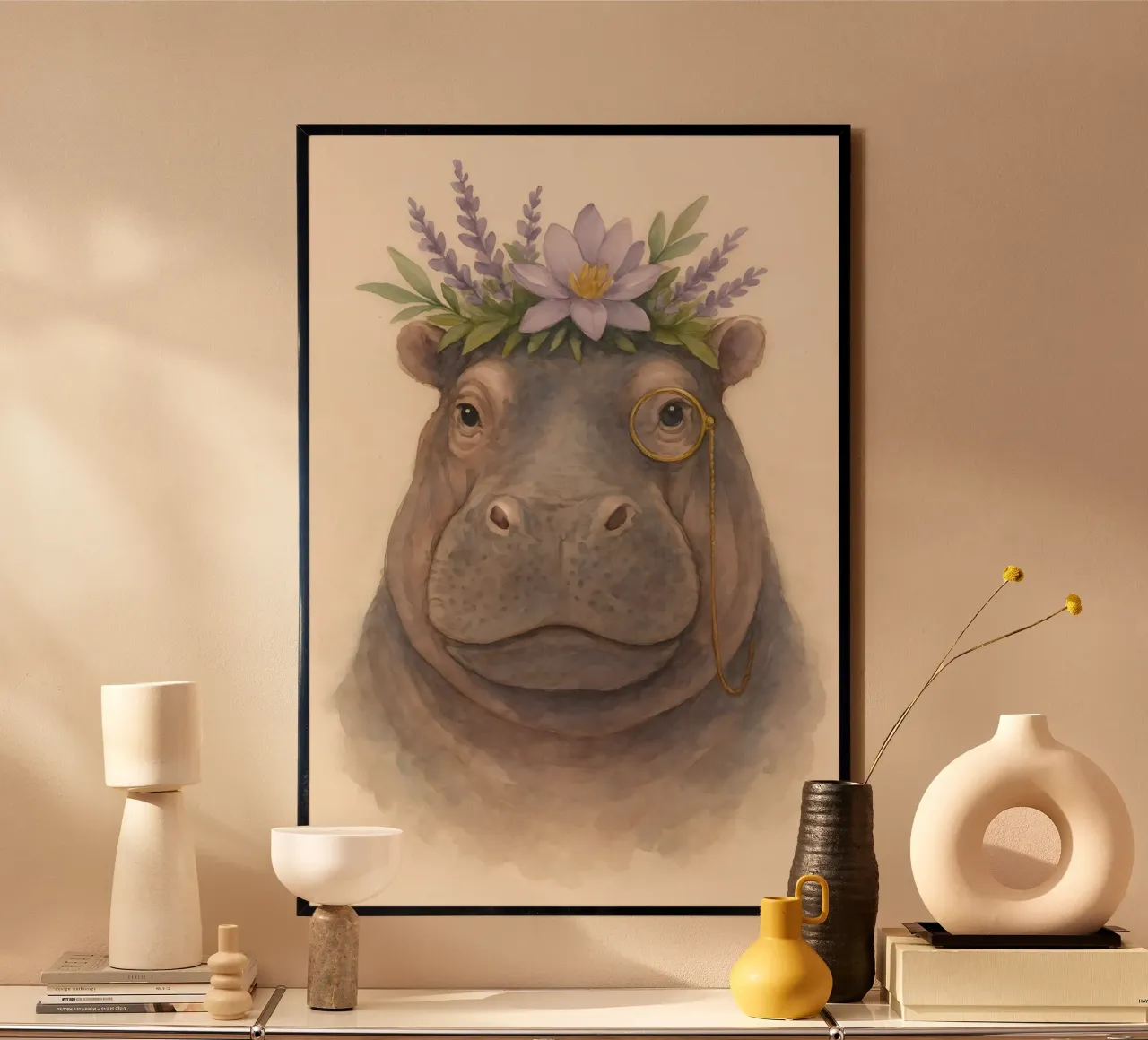 L'ippopotamo Aristo carta hahnemühle da Graceful Desine