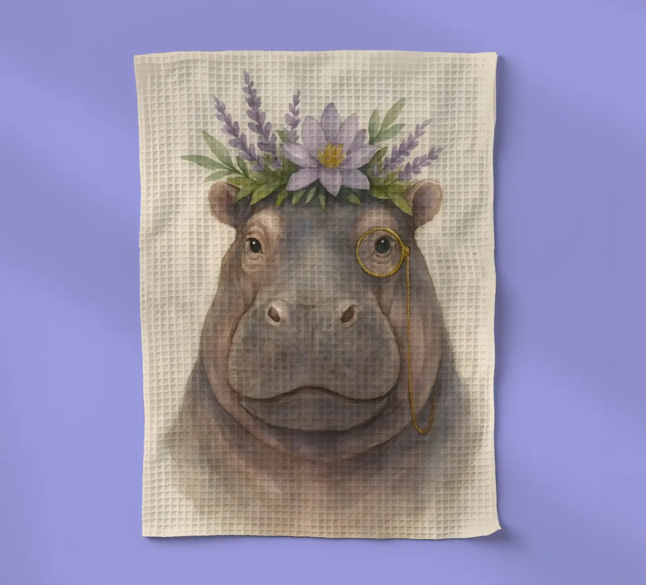 L'ippopotamo Aristo canovaccio da cucina da Graceful Desine
