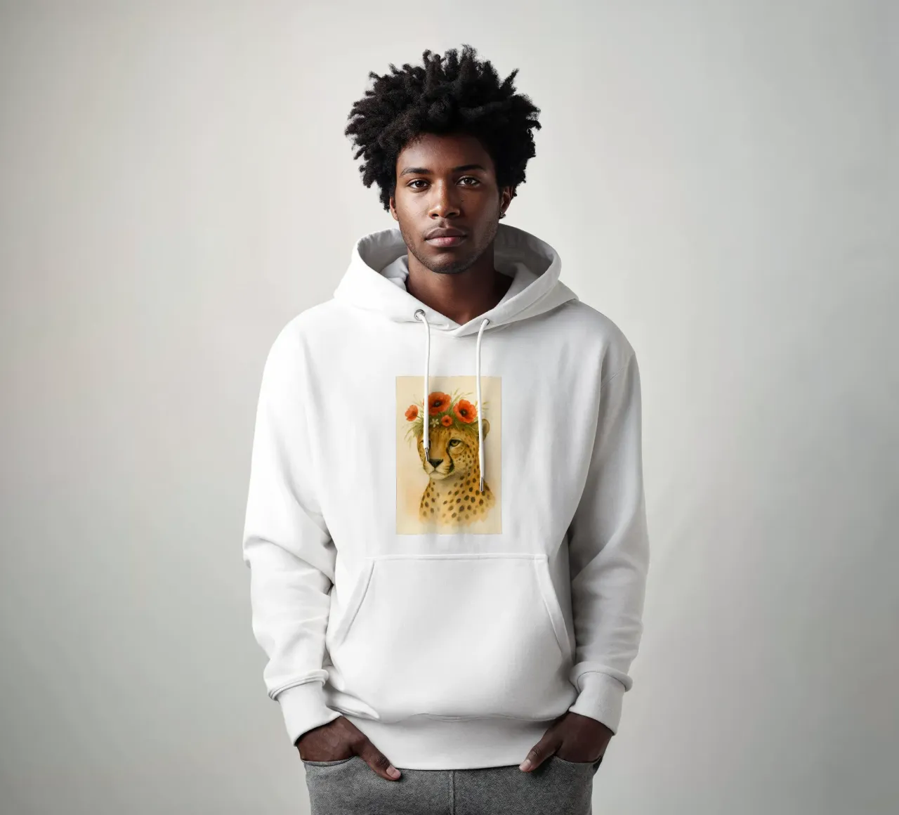 Il ghepardo gentiluomo felpa con cappuccio da Graceful Desine