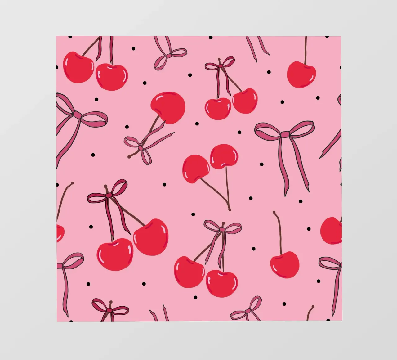 Ciliegie, pois e papillon telo in pvc da gulsengunel
