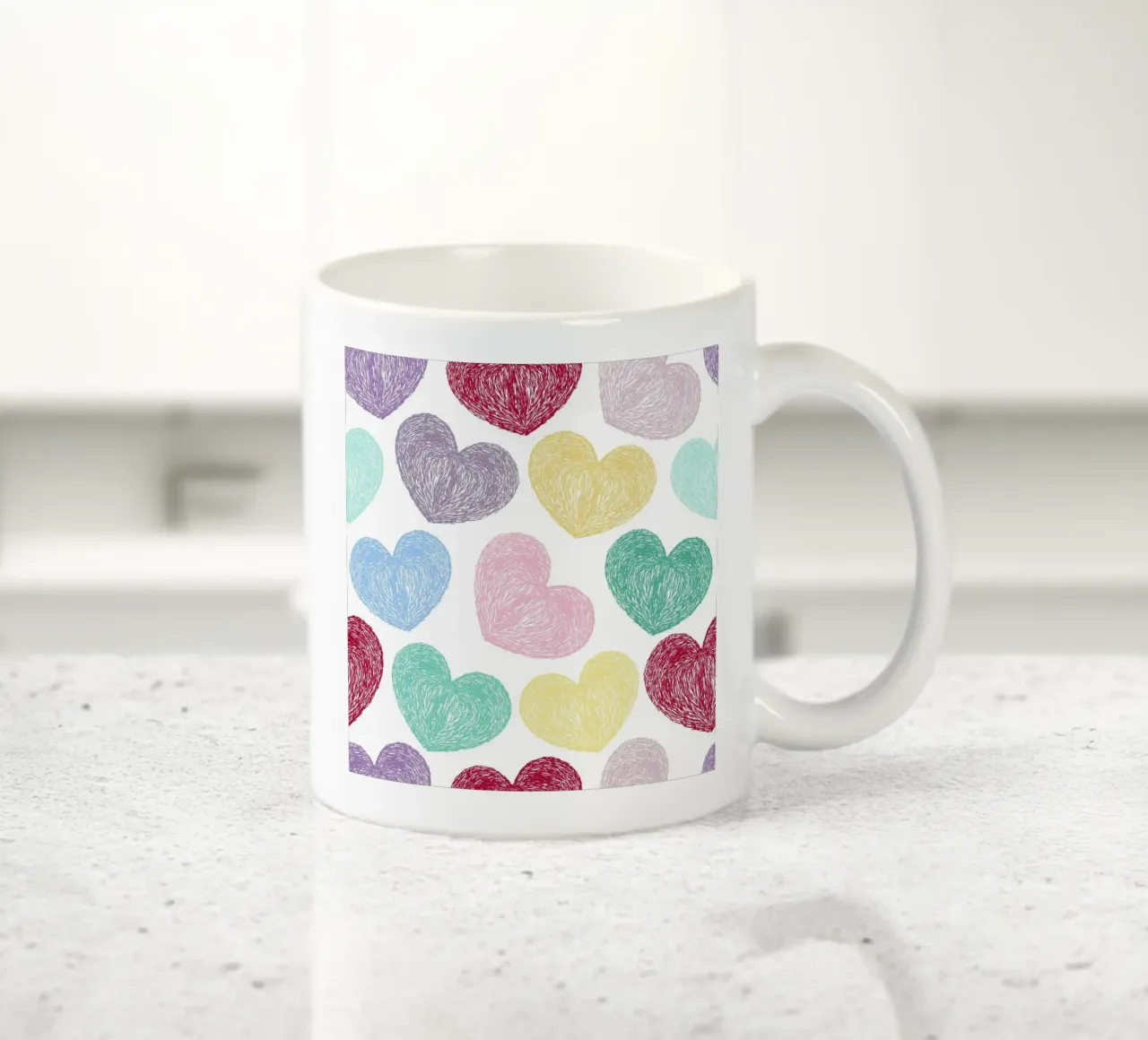Eleganti stampe a zampa monocromatiche tazza in ceramica da gulsengunel