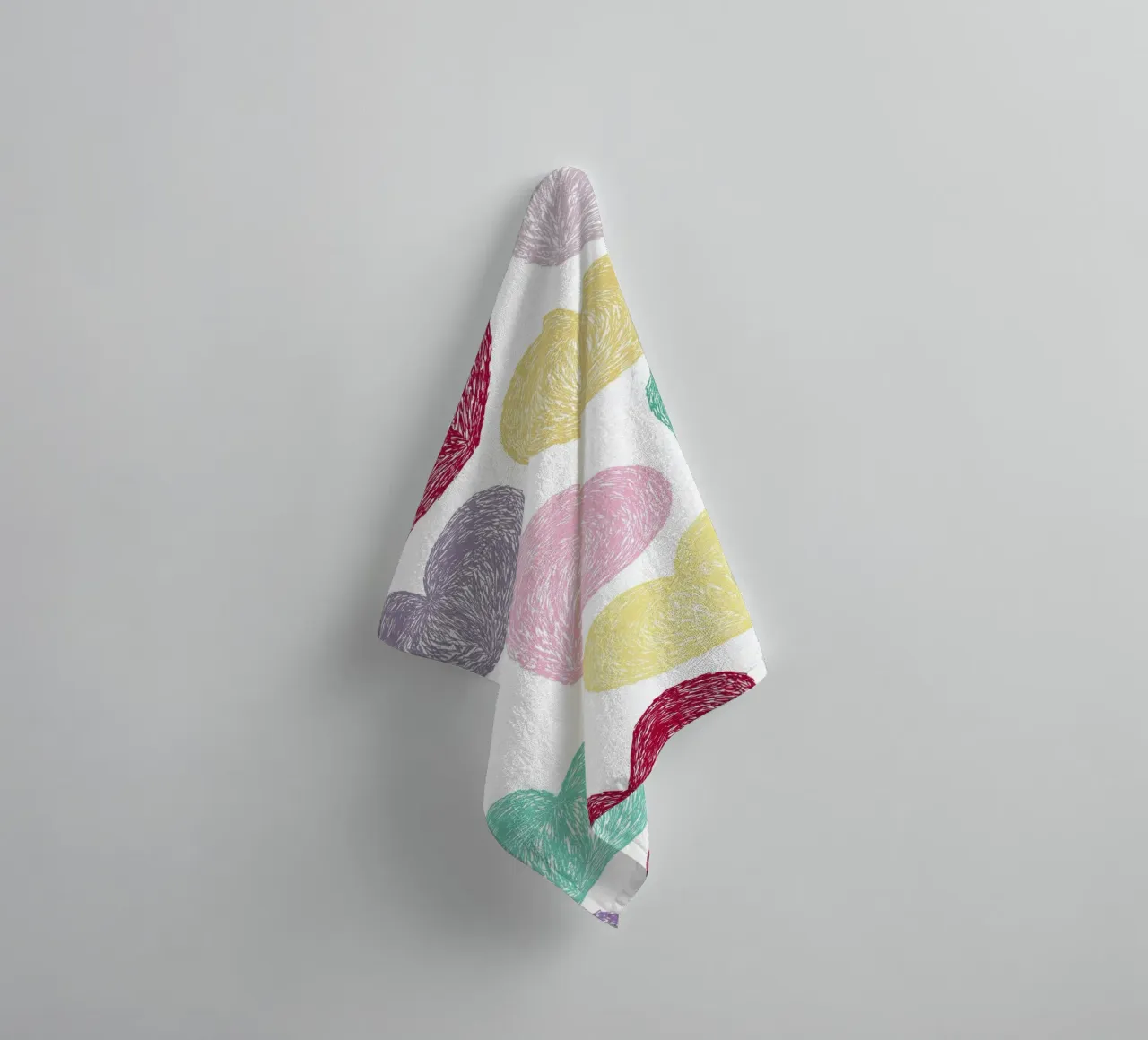 Eleganti stampe a zampa monocromatiche asciugamano da bagno da gulsengunel