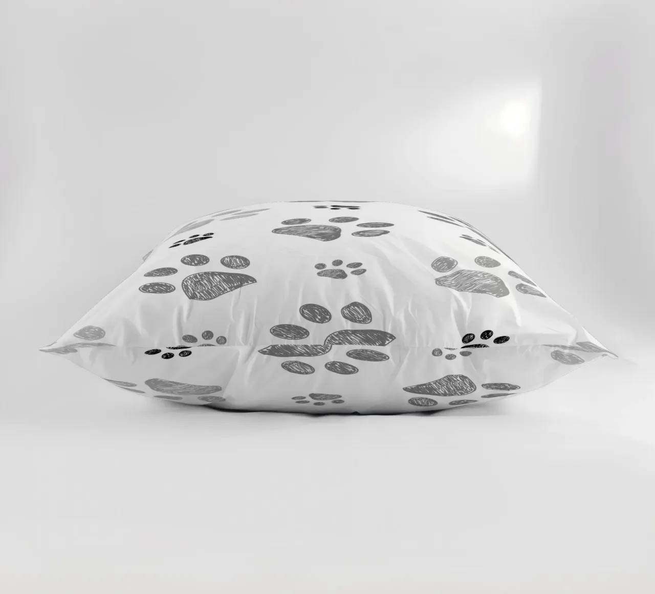 Eleganti stampe a zampa monocromatiche cuscino da gulsengunel