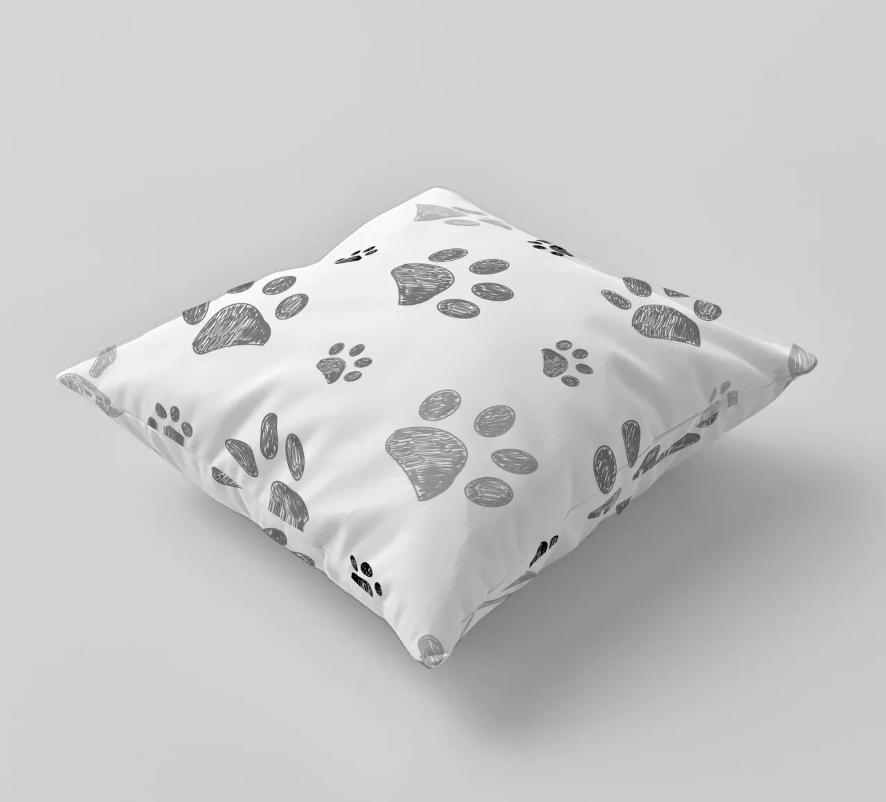 Eleganti stampe a zampa monocromatiche cuscino da gulsengunel