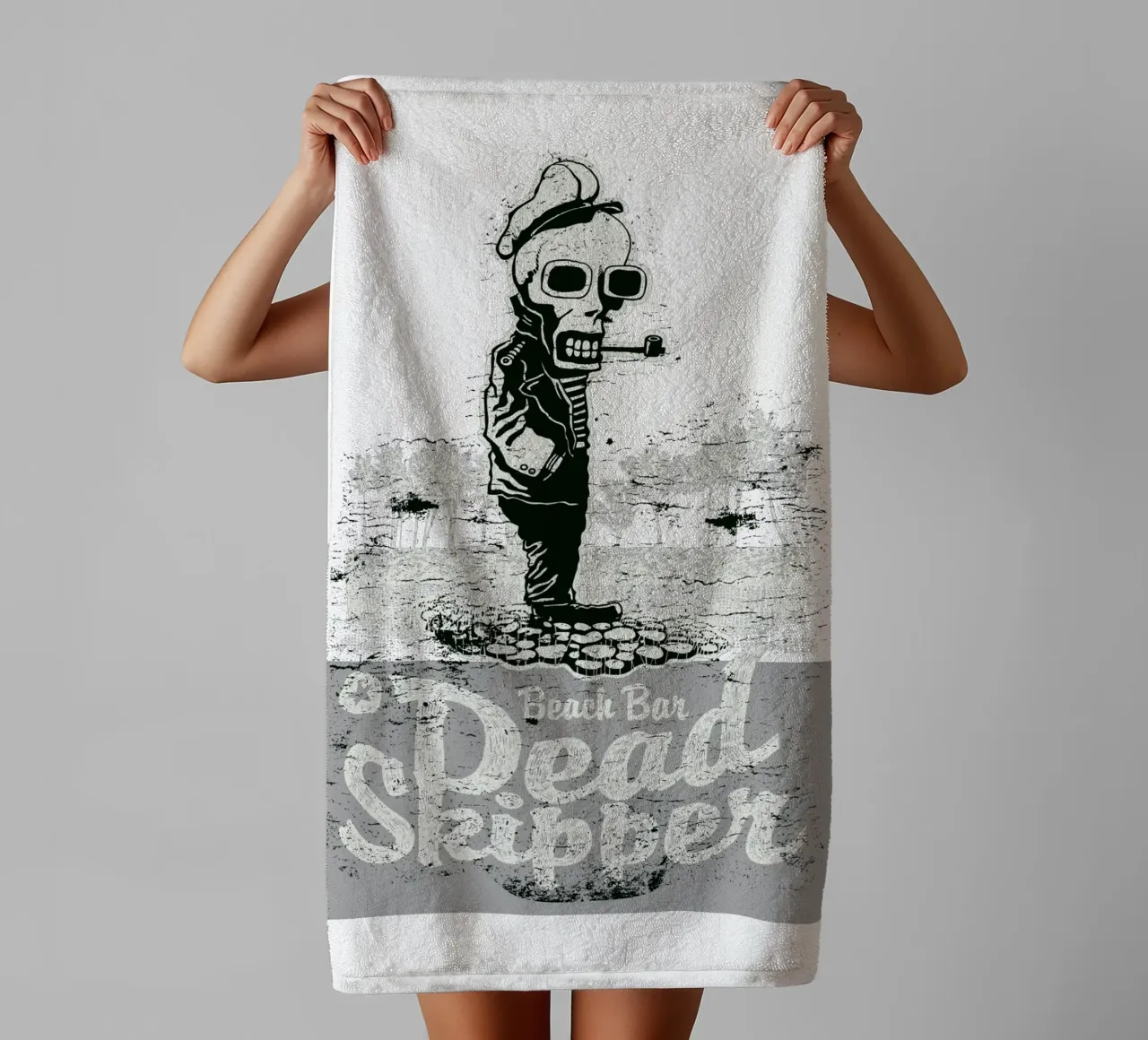 Strandbar Dode Schipper badhanddoek van Cute