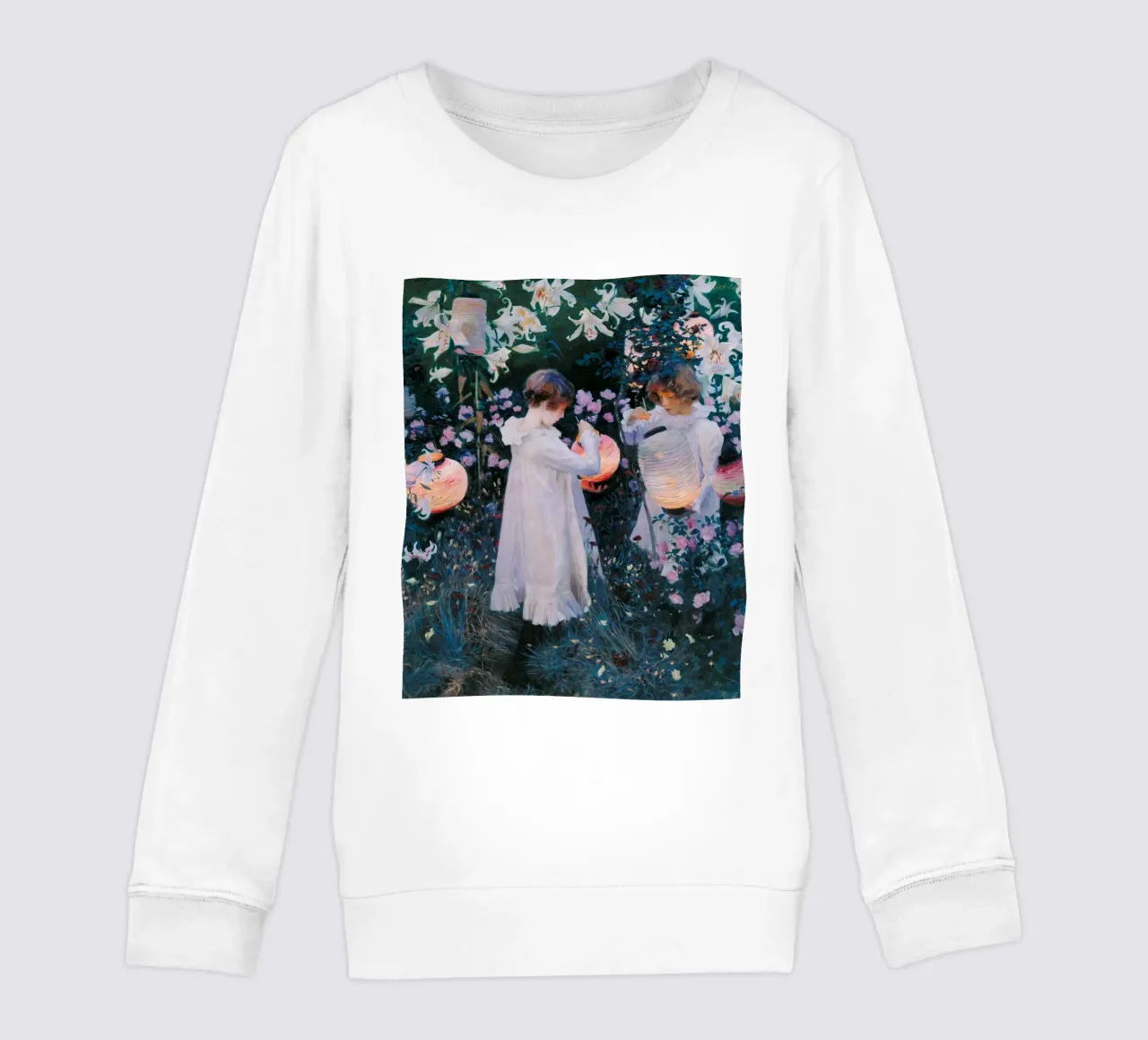 Carnation, Lily, Lily, Rose by John Singer Sargent kids sweatshirt by Art History