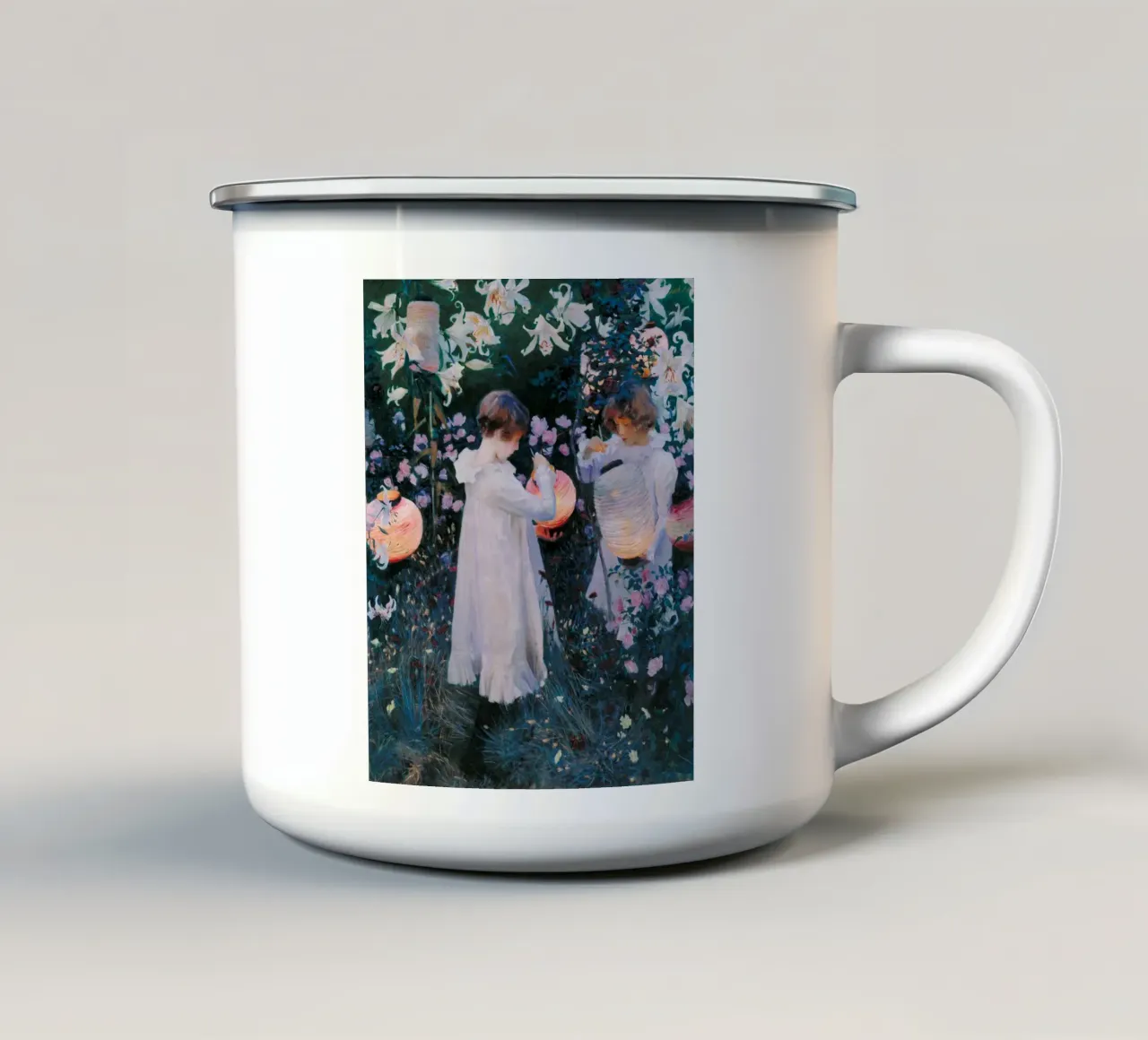 Garofano, giglio, giglio, rosa di John Singer Sargent tazza in smalto da Art History