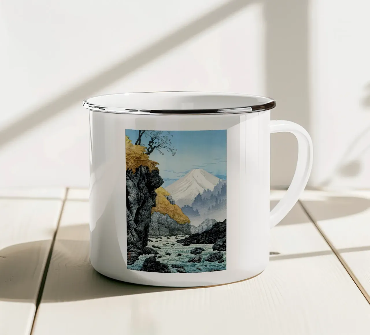 Piedi del monte Ashitaka (1932) di Hiroaki Takahashi, tazza in smalto da Art History