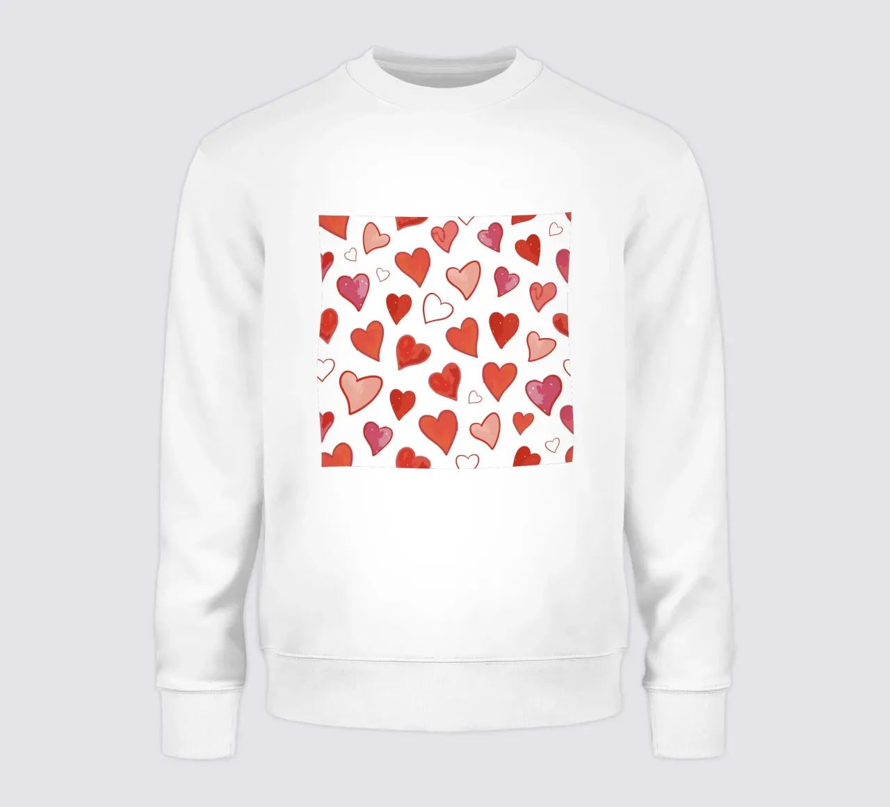 Hearts pattern sweatshirt by gulsengunel