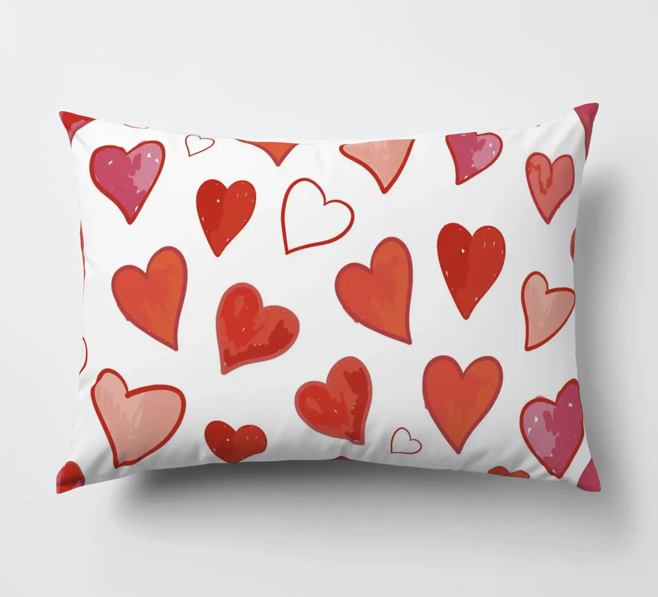 Hearts pattern decorative cushion by gulsengunel