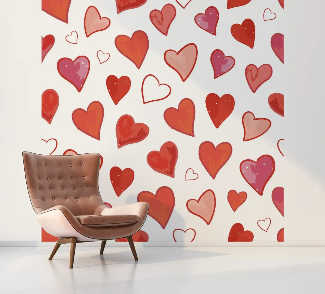 Patrón de corazones papel para pared de gulsengunel