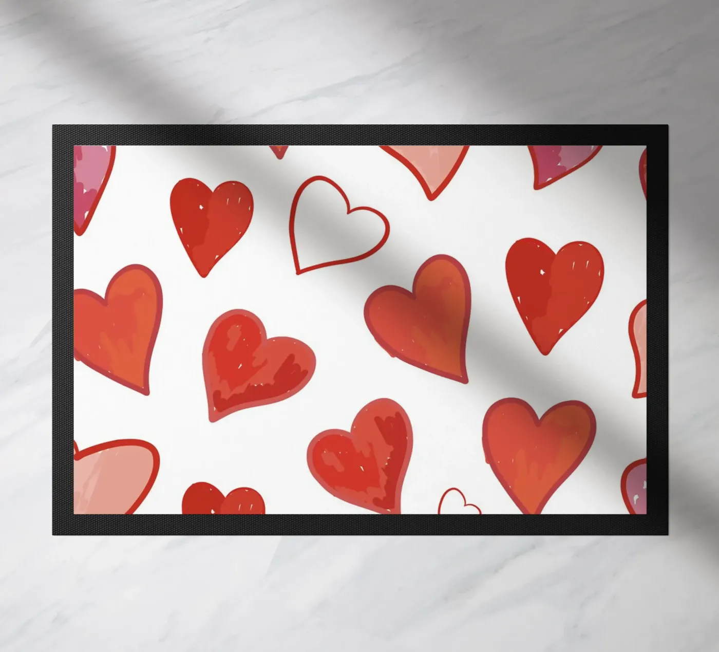 Hearts pattern deurmat van gulsengunel