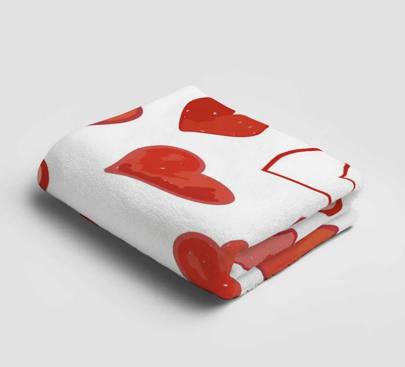 Harten patroon badhanddoek van gulsengunel